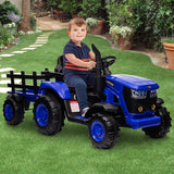 Turbo Harvest 12V Electric Ride-On Tractor with Trailer, 3–6 Years
