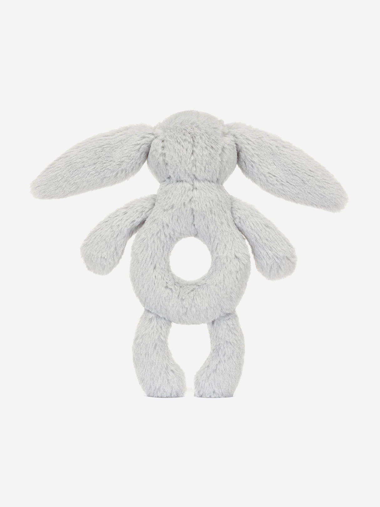 Bashful Silver Bunny Ring Rattle in Silver (18cm)