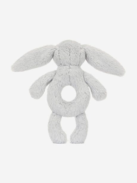 Bashful Silver Bunny Ring Rattle in Silver (18cm)