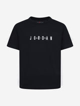 Jordan Boys MJ Wordmark Embroidered T-Shirt in Black