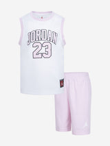 Jordan Girls 23 Jersey Short Set in Pink