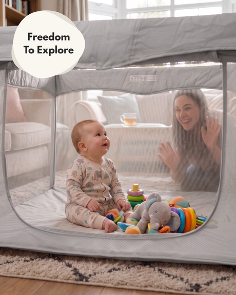 All Stars JOY Square Baby Playpen - Grey