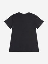 Juicy Couture Girls Diamante Logo Fitted T-Shirt in Black