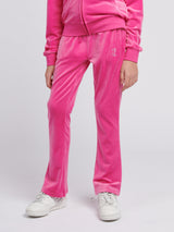 Juicy Couture Girls Diamante Bootcut Joggers in Pink