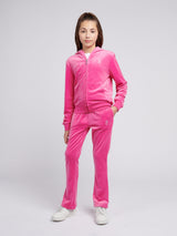 Juicy Couture Girls Diamante Bootcut Joggers in Pink