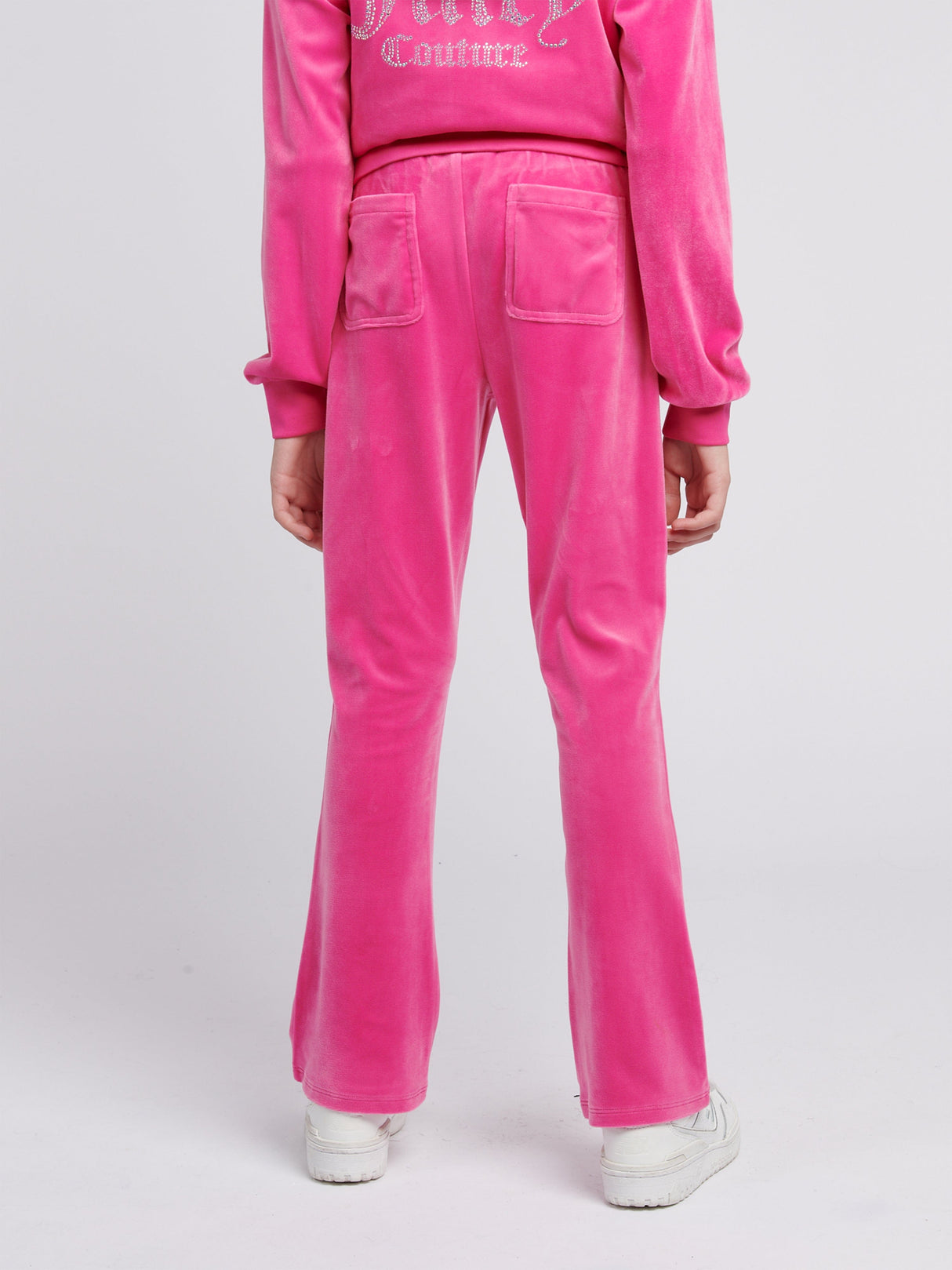 Juicy Couture Girls Diamante Bootcut Joggers in Pink