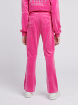 Juicy Couture Girls Diamante Bootcut Joggers in Pink