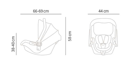 Jane Koos i-Size R1 Baby Car Seat 40 to 83cm, 0-18 Months