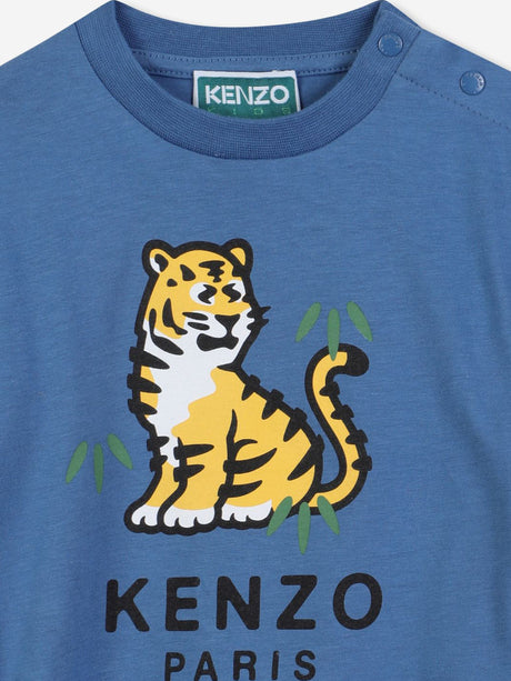 KENZO Baby Boys Kotora Tiger T-Shirt in Blue
