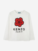 KENZO Kids Long Sleeve Boke Flower T-Shirt in Ivory
