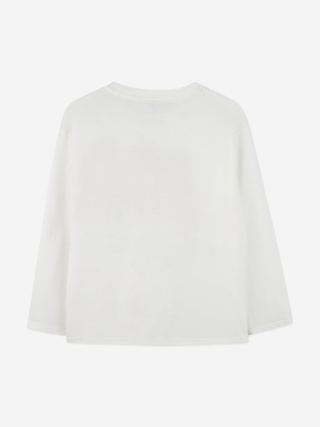 KENZO Kids Long Sleeve Boke Flower T-Shirt in Ivory
