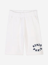 KENZO Kids Logo Bermuda Shorts in Ivory