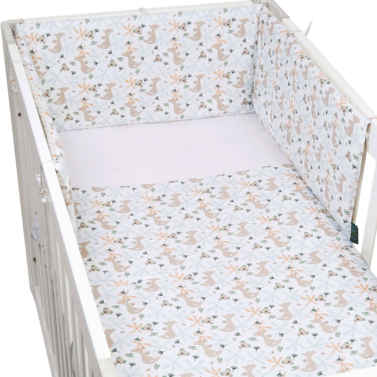 FORREST 3 Piece Reversible Cot Bed Set – Organic Cotton Baby Bedding - Koalaroo