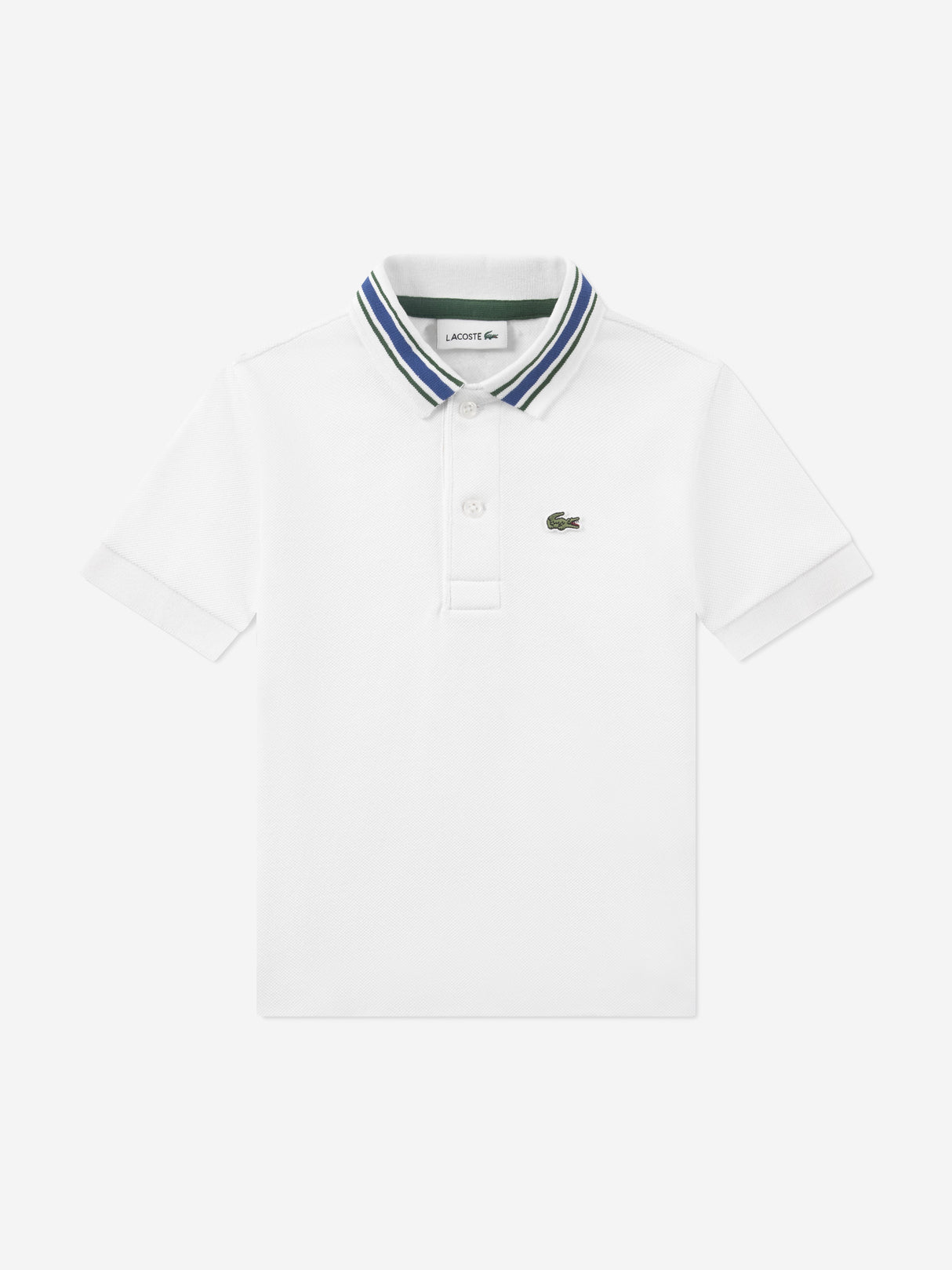Lacoste Boys Petit Pique Polo Shirt in White