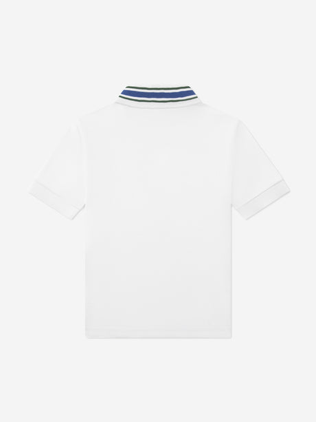 Lacoste Boys Petit Pique Polo Shirt in White