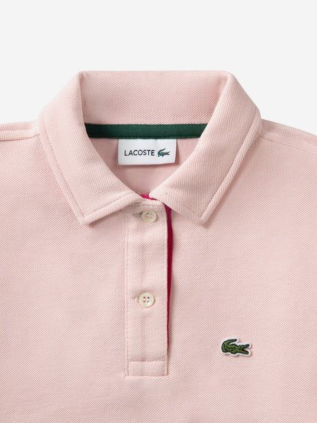 Lacoste Girls Oversized Polo Shirt in Pink