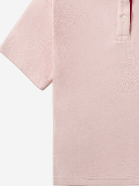 Lacoste Girls Oversized Polo Shirt in Pink