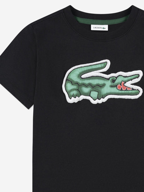 Lacoste Boys Logo T-Shirt in Black
