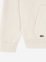 Lacoste Boys Graphic Core Hoodie in Ivory