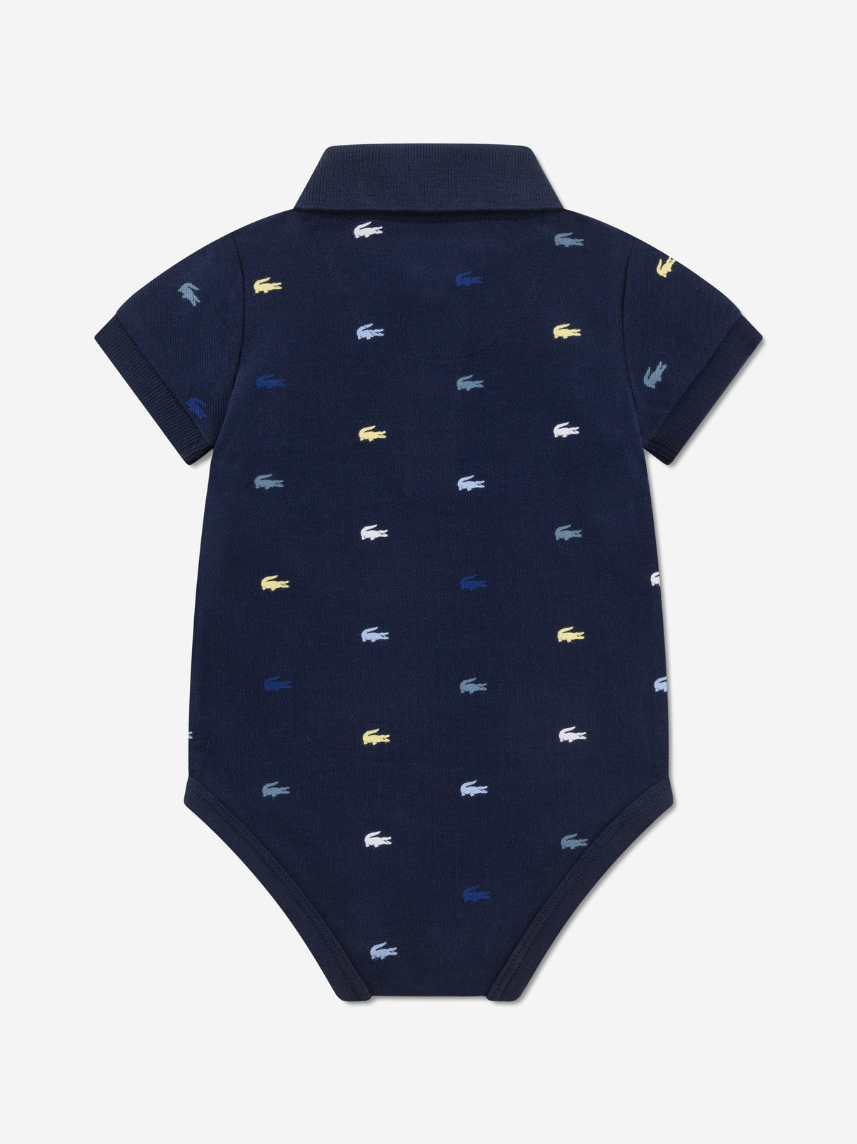 Lacoste Baby Pique Polo Bodysuit in Navy