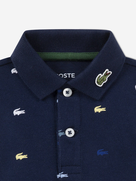 Lacoste Baby Pique Polo Bodysuit in Navy