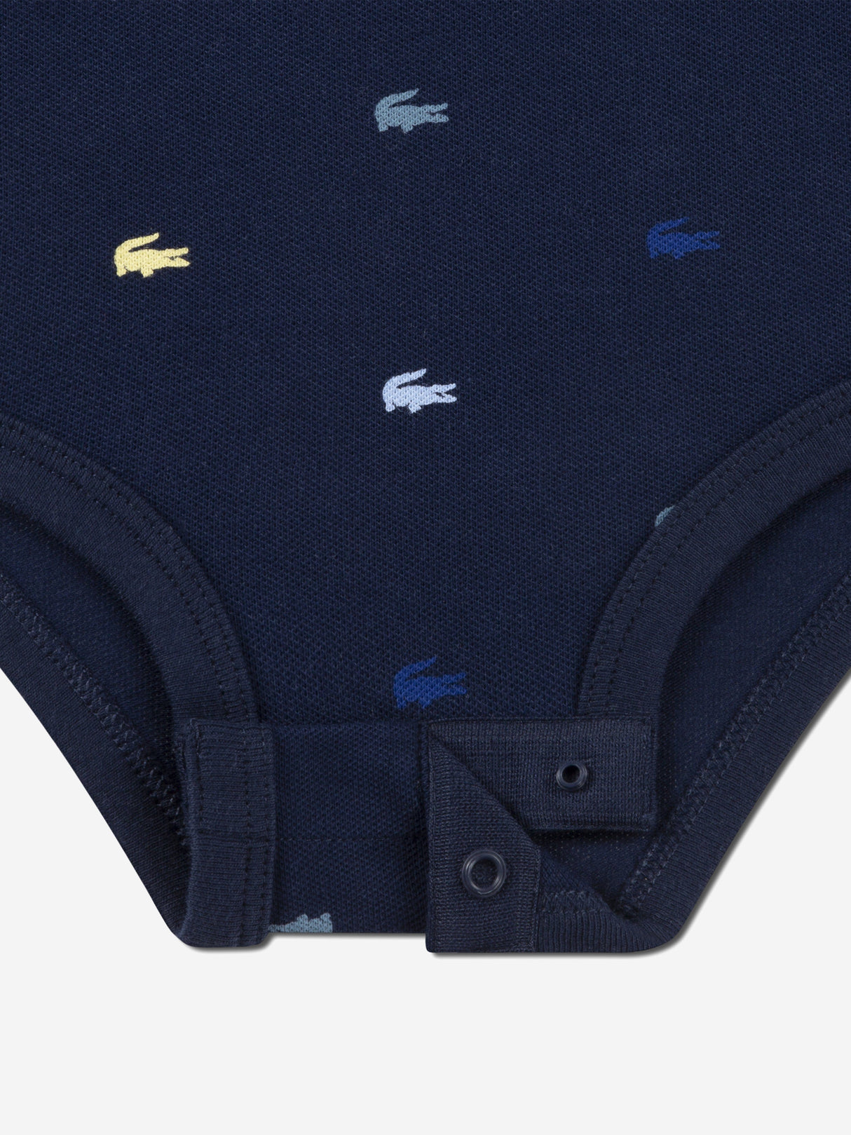 Lacoste Baby Pique Polo Bodysuit in Navy