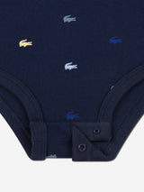 Lacoste Baby Pique Polo Bodysuit in Navy