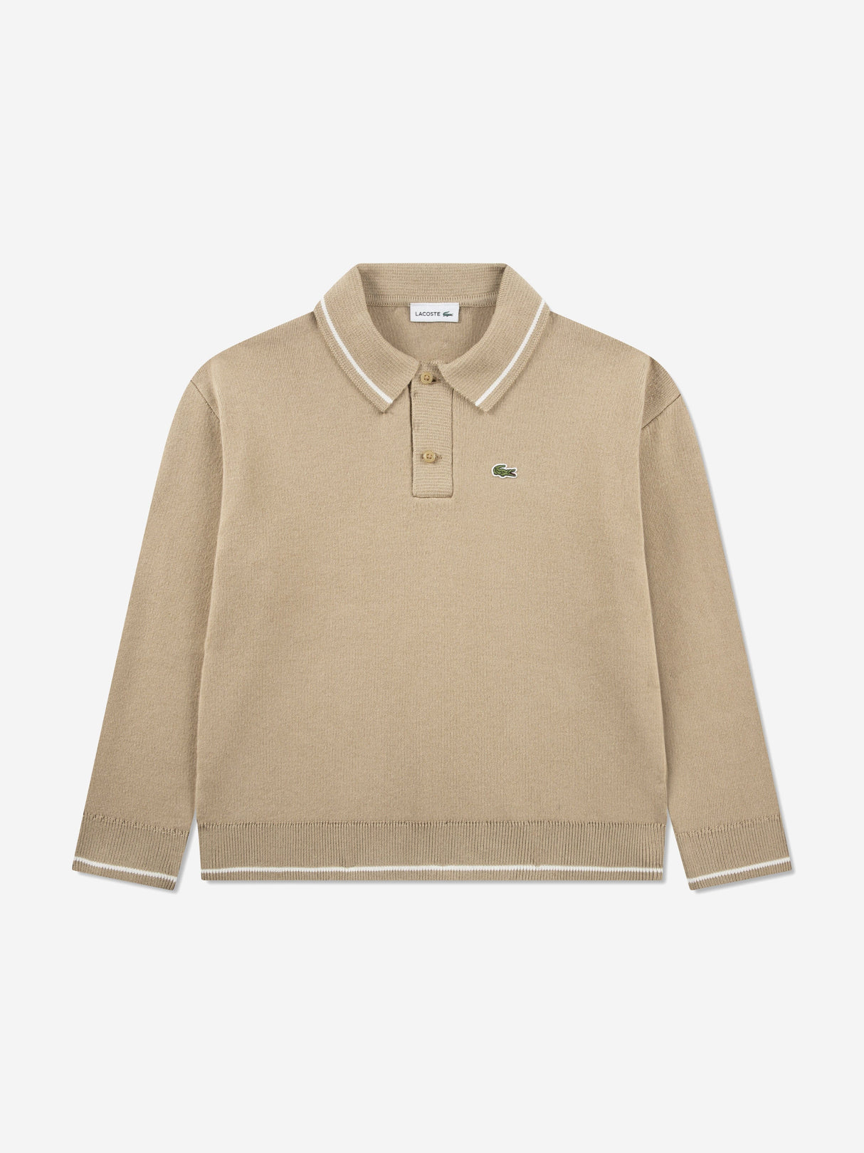 Lacoste Boys Polo Jumper in Beige
