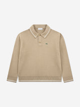 Lacoste Boys Polo Jumper in Beige