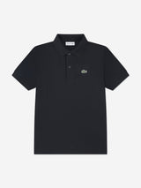 Lacoste Boys Petit Pique Polo Shirt in Black