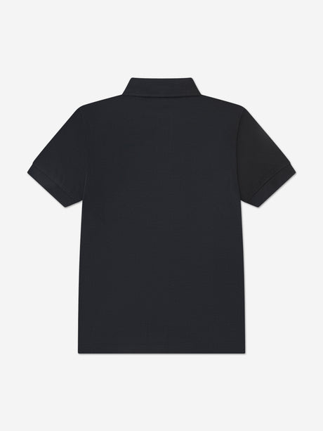Lacoste Boys Petit Pique Polo Shirt in Black