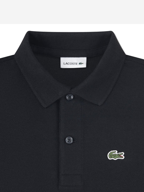 Lacoste Boys Petit Pique Polo Shirt in Black