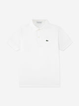 Lacoste Boys Petit Pique Polo Shirt in White