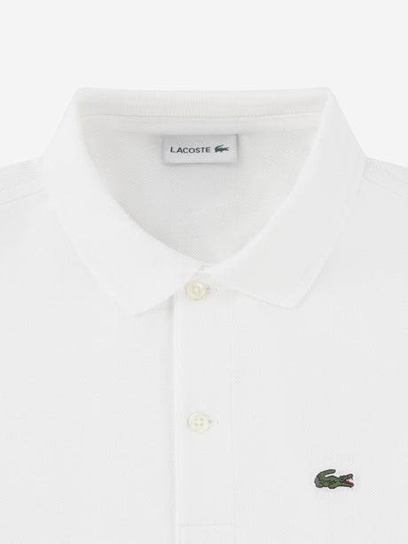 Lacoste Boys Petit Pique Polo Shirt in White
