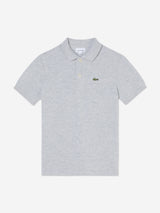Lacoste Boys Pique Polo Shirt in Grey