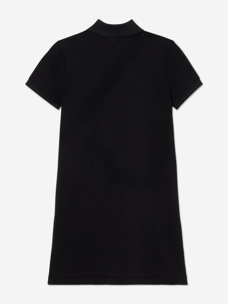 Lacoste Girls Logo Pocket Polo Dress in Black