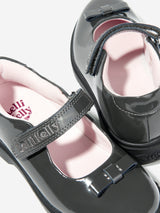 Lelli Kelly Girls Jolie Patent Bow School Shoes in Grey
