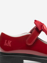 Lelli Kelly Girls Mia Bow Patent School Shoes in Red