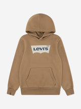 Levi's Boys Batwing Screen Print Hoodie in Brown