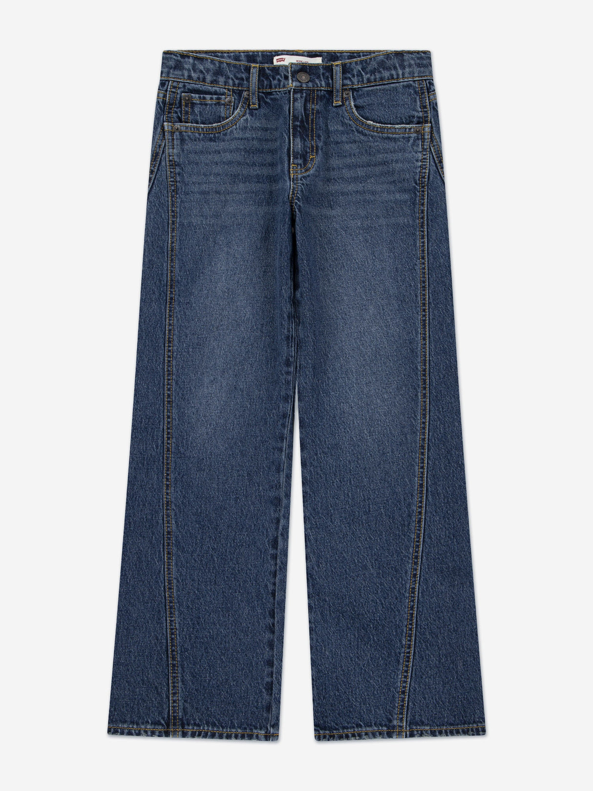 Levi's Girls Wide Leg Jeans with Seaming in Blue