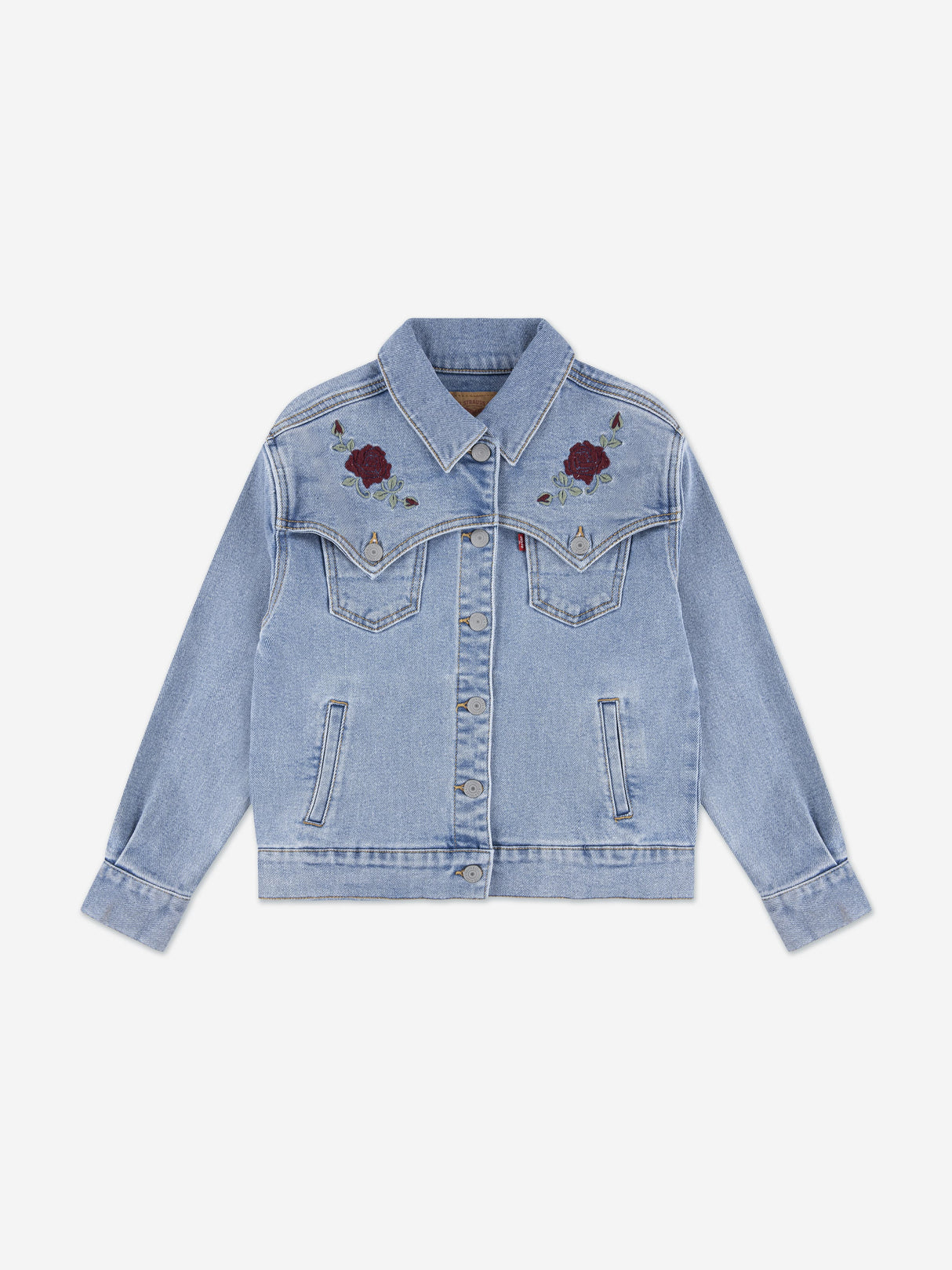 Levi's Girls Oversized Western Trucker Jacket in Blue