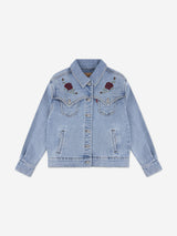 Levi's Girls Oversized Western Trucker Jacket in Blue