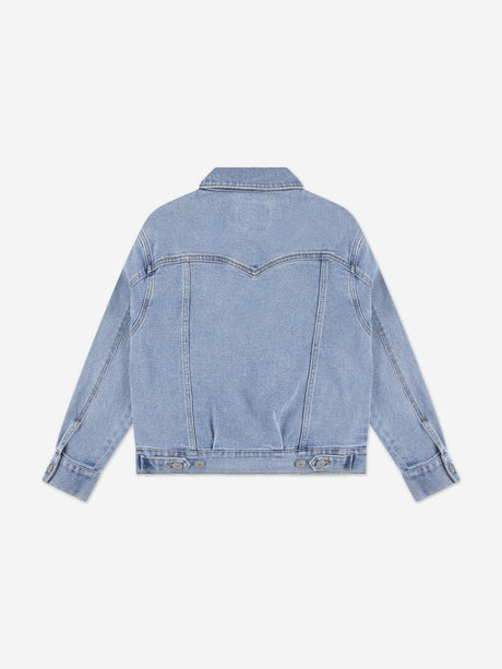Levi's Girls Oversized Western Trucker Jacket in Blue