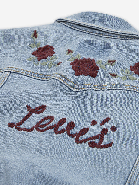 Levi's Girls Oversized Western Trucker Jacket in Blue