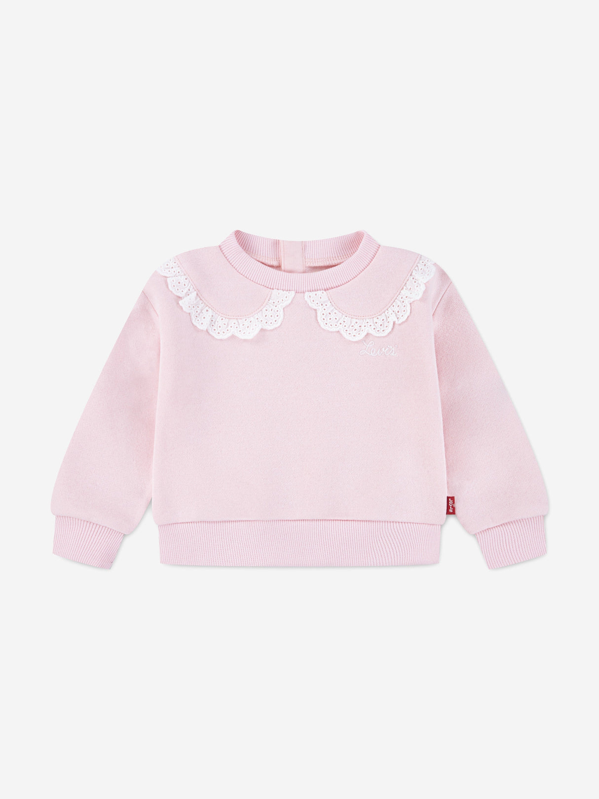 Levi's Baby Girls Peter Pan Collar Sweatshirt in Pink
