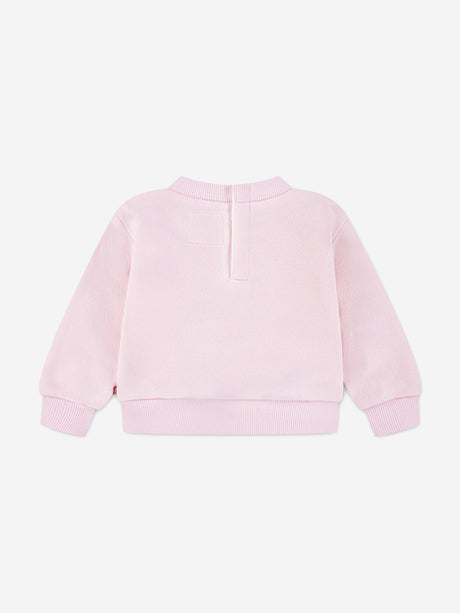 Levi's Baby Girls Peter Pan Collar Sweatshirt in Pink