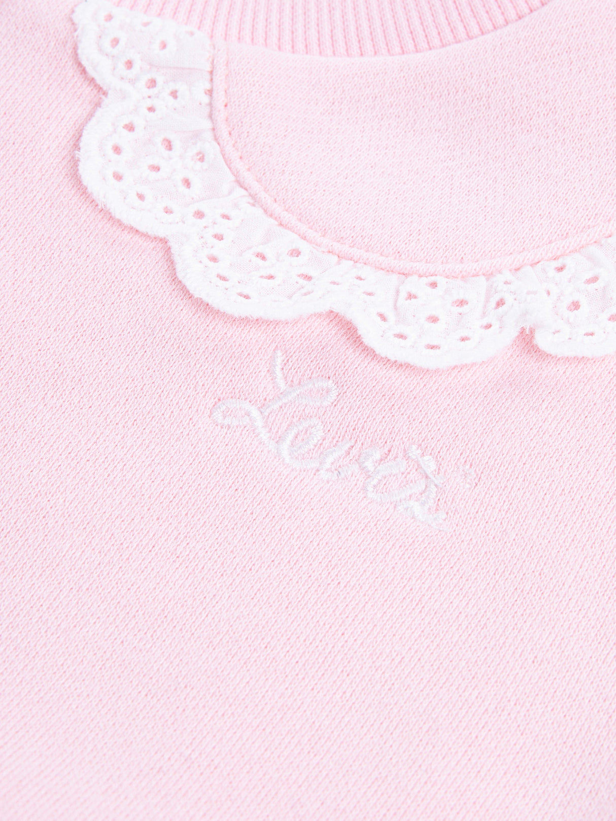 Levi's Baby Girls Peter Pan Collar Sweatshirt in Pink