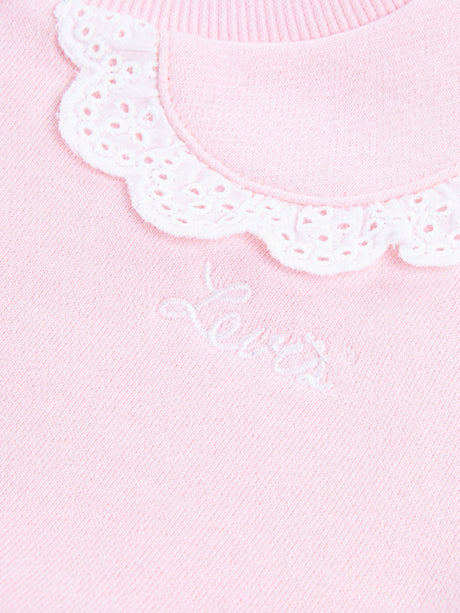 Levi's Baby Girls Peter Pan Collar Sweatshirt in Pink