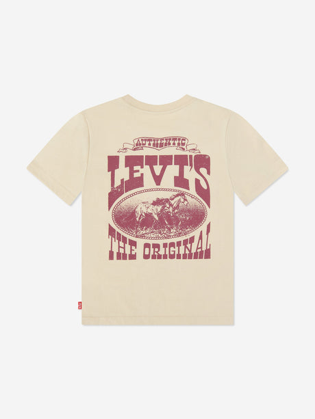 Levi's Boys Galloping Free T-Shirt in Beige