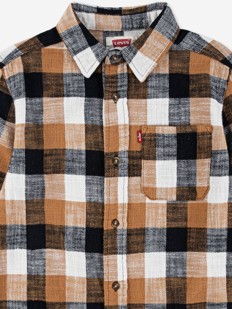 Levi's Boys Buffalo Check Flannel Shirt in Black